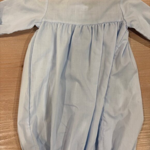 Feltman Brothers: Rocking Horse Smocked Take Me Home Gown with Bonnet (Newborn) - Picture 3 of 4